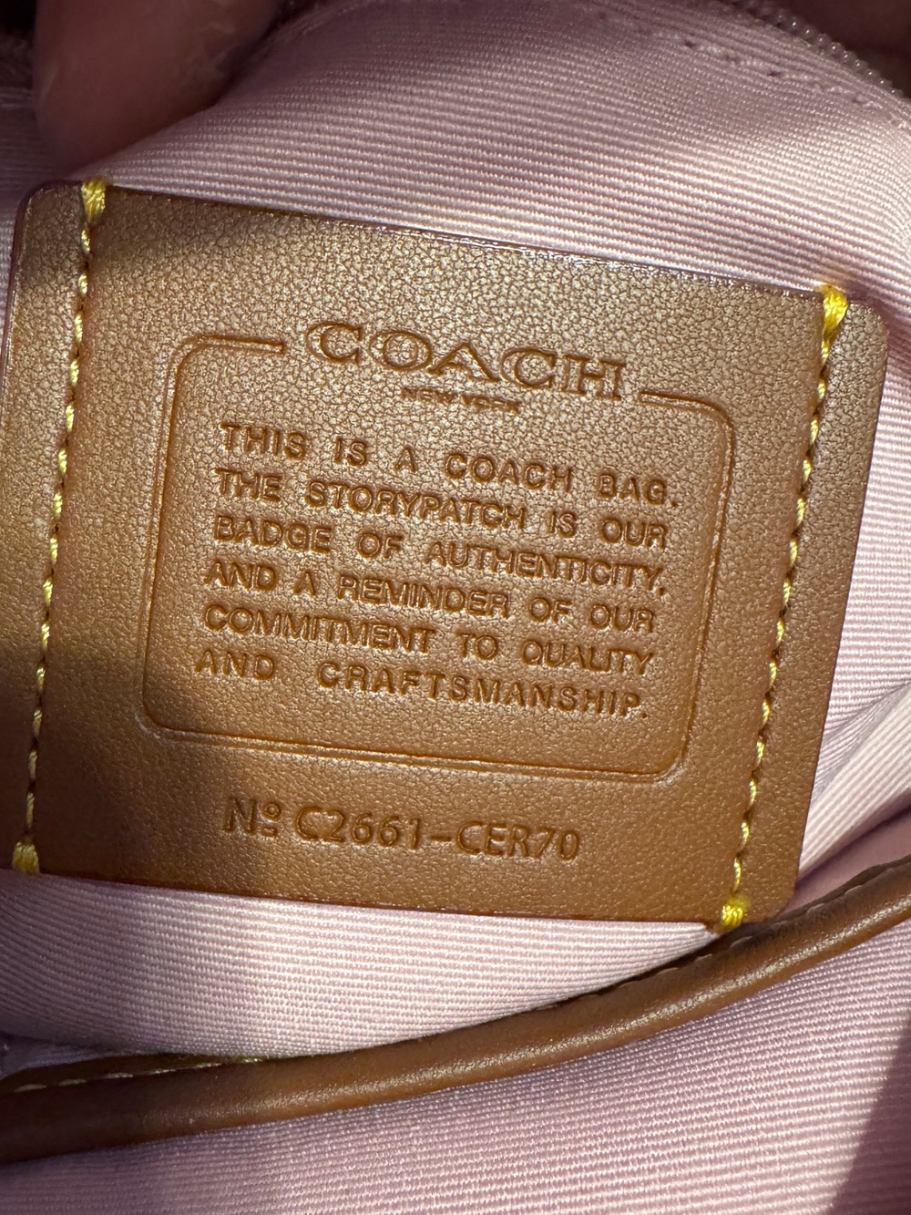 Pink Coach Denim Backpack - Picture 11 of 12